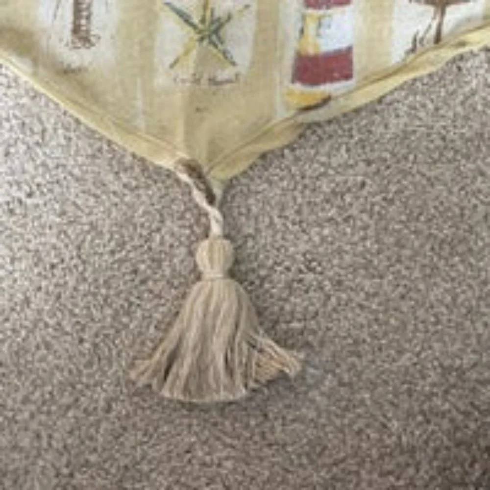 Vintage Waverly Ascot Valances Starfish Light House Beachcomber Beach 20
